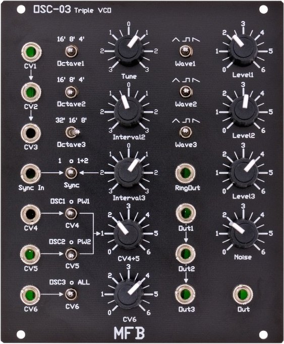 Mfb Osc-03 Triple Vco - Eurorack Module On Modulargrid