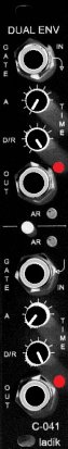 Eurorack Module C-041 Dual AD/AR envelope generator from Ladik