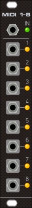 Eurorack Module MIDI 1-to-8 from David Haillant