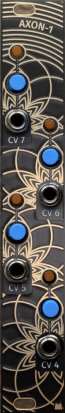 Eurorack Module AXON-1 - Golden Lotus - black & gold panel from Mörk Modules