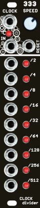 Eurorack Module 333-ClockDivider from 333modules