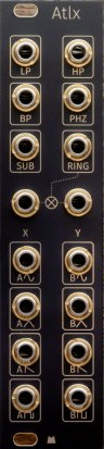 Eurorack Module Atlx 3U black & gold panel from Mörk Modules