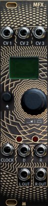 Eurorack Module MFX - Golden Lotus - black & gold panel from Mörk Modules