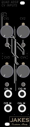 Eurorack Module JCS Quad ADSR Envelope Generator CV Expansion Module from Jake's Custom Shop