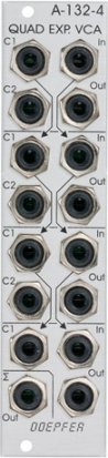 Eurorack Module QUAD EXP. VCA A-132-4 duplicate from Doepfer