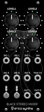 Eurorack Module Black Stereo Mixer V2 from Erica Synths