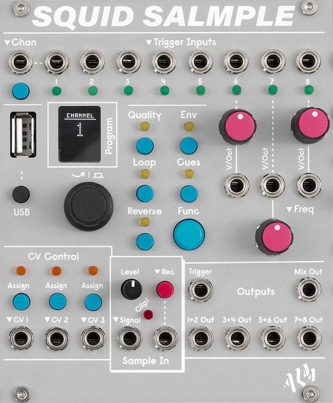 ALM Busy Circuits Squid Salmple - Grey - Eurorack Module on ModularGrid