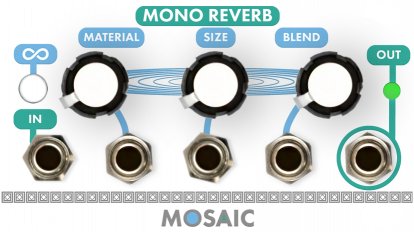 Eurorack Module Mono Reverb (White Panel) from Mosaic