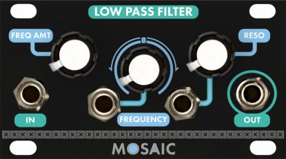 Eurorack Module Low Pass Filter (Black Panel) from Mosaic