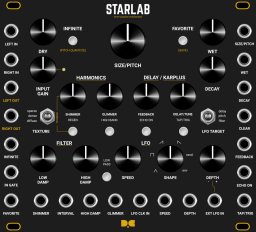 Eurorack Module Dusty Clouds - STARLAB Matte Black / Gold panel from Other/unknown