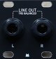 Stereo Line Out Jacks 1U - Black Panel