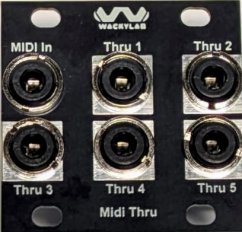 Eurorack Module MIDI Thru 1U from Wackylab