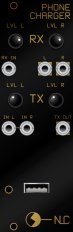 Eurorack Module Phone Charger black panel from Nonlinearcircuits