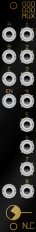 Eurorack Module GooGooMux black panel from Nonlinearcircuits