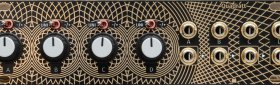 Quadratt 1U - Golden Lotus - black & gold panel