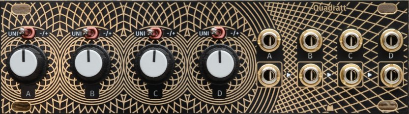 Eurorack Module Quadratt 1U - Golden Lotus - black & gold panel from Mörk Modules