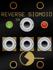 Eurorack Module reverse sigmoid (black panel) from Nonlinearcircuits